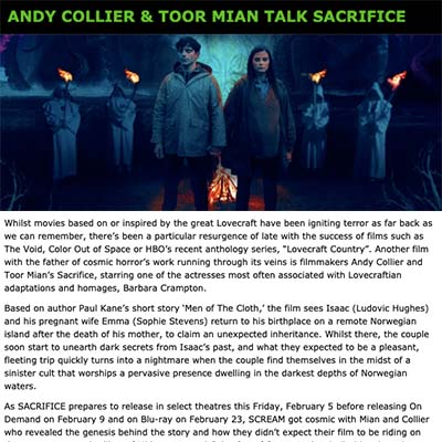 ANDY COLLIER & TOOR MIAN TALK SACRIFICE